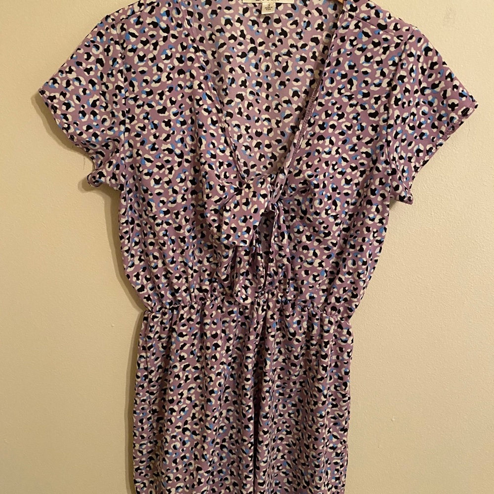 purple & blue cheetah romper